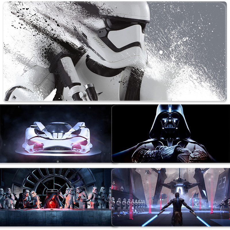 星球大战鼠标垫超大号桌垫科幻定制创意白兵帝国冲锋队定制d2-r2加厚