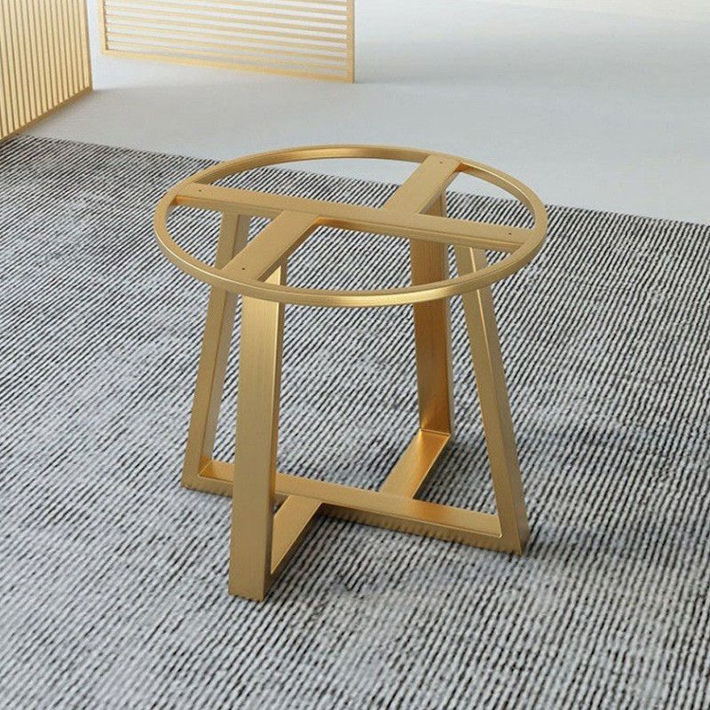 新款玻璃台岩板圆桌腿支架大理石铁艺框架加高桌脚圆形小茶几餐桌