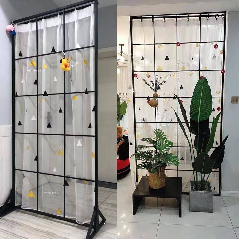 百搭屏风隔断板自装客厅卧室办公室咖啡厅镂空隔断墙可挂窗帘移动