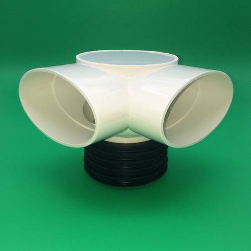 pvc扁管配件立扁四通内外直角110立体三通伸缩节110扁三通扁接头