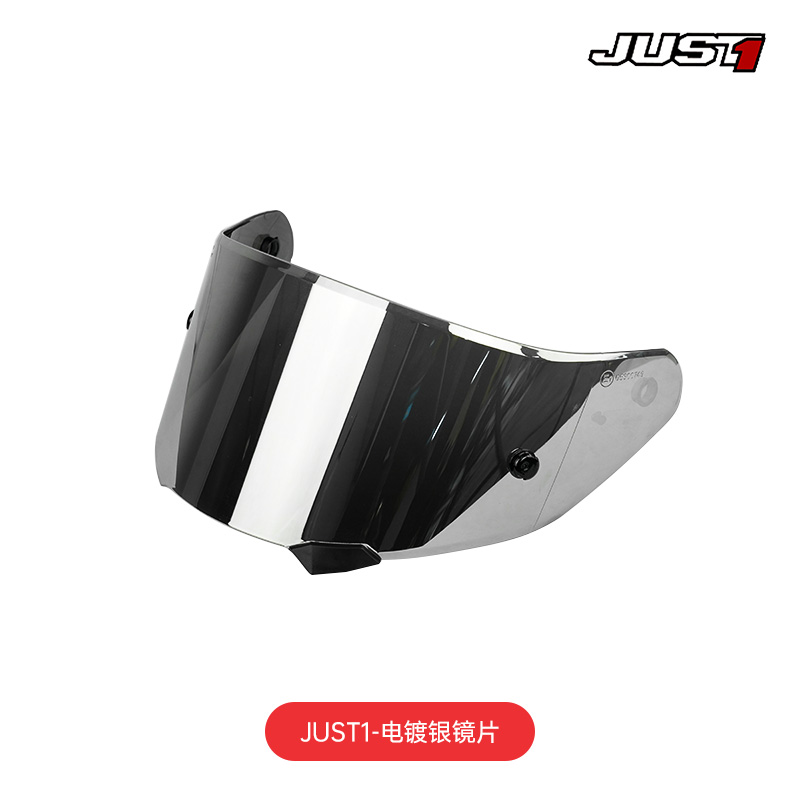 意大利JUST1摩托车全盔头盔镜片风镜原装电镀金黑色银色蓝色