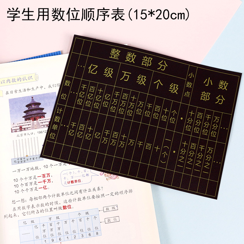 三四年级大数的认识与读写磁吸式带磁性冰箱贴多级小数点移位教具学具