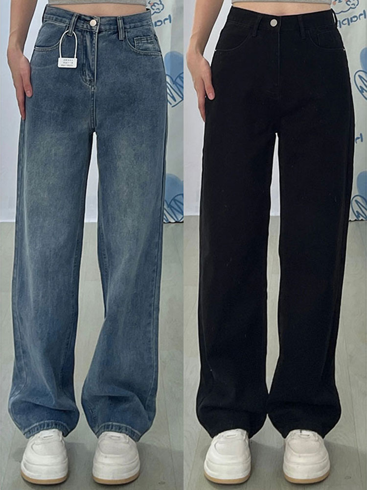 梨形身材高腰牛仔裤女新款大码