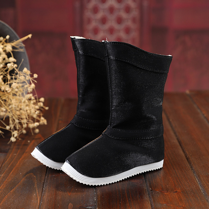 老北京男童手工布鞋儿童绣花鞋学生表演出鞋昭靴子汉服鞋舞蹈鞋子