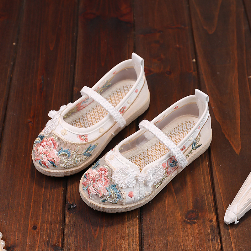 女童绣花鞋手工舞蹈鞋中国风古装