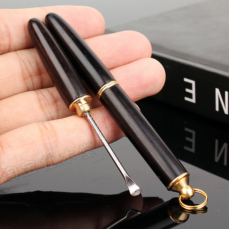 挖耳勺木质掏耳屎勺专业采耳工具乌木高端成人耳扒挖耳朵神器便携