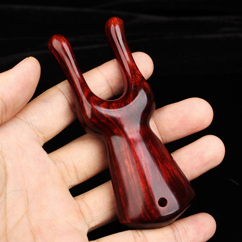 紫檀小青蛙眼部按摩器鼻梁按摩护脸头部经络梳子多功能刮鼻子神器