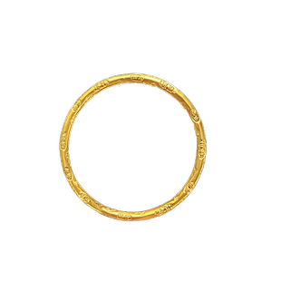 5D黄金吉言金手镯女999足金国风小克重金镯子福禄平安金手镯新款