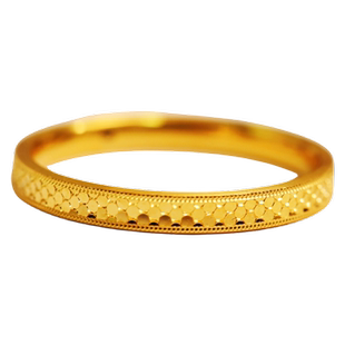 黄金戒指鱼鳞5D硬金素圈指环足金999蜂巢情侣对戒送女友老婆礼物