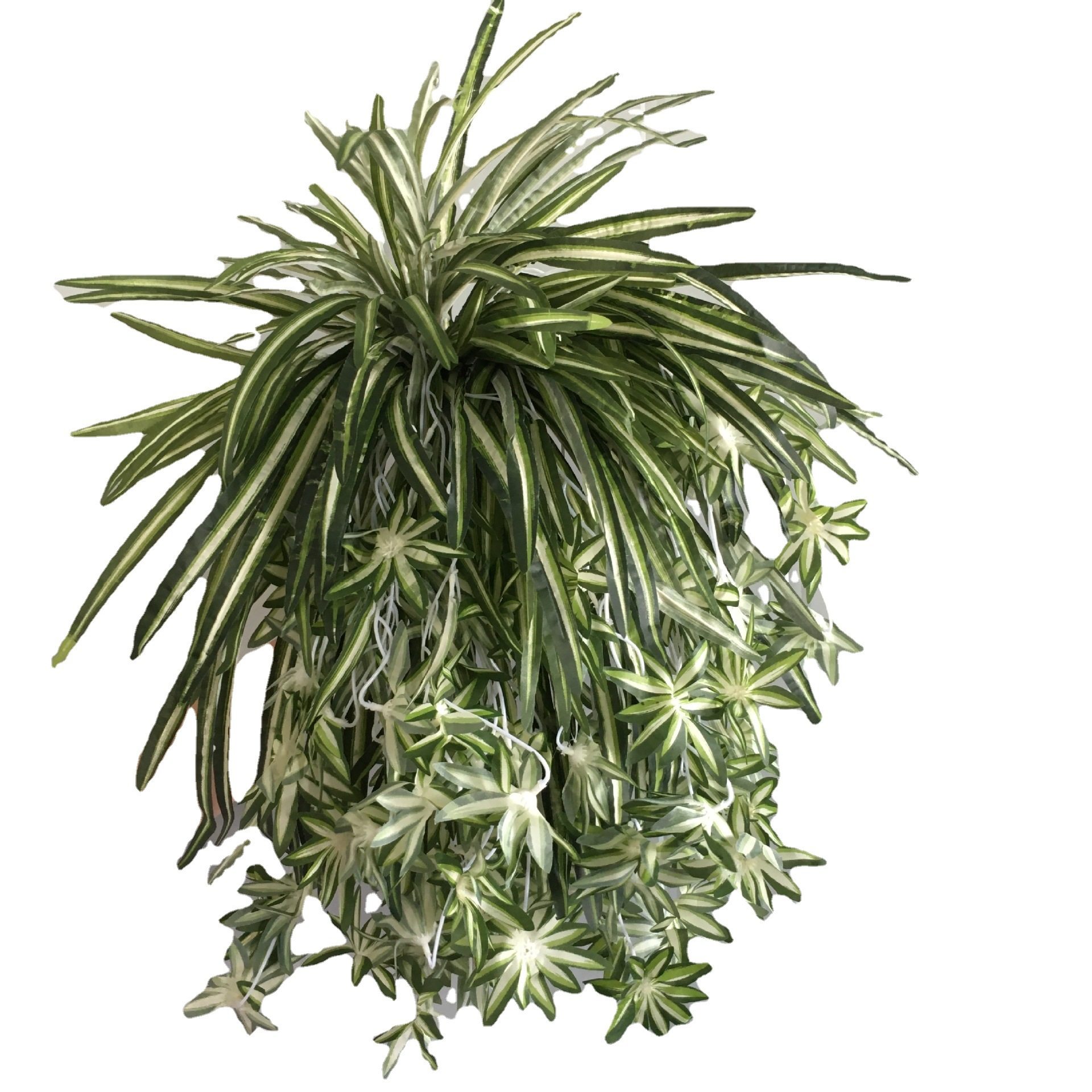 厂家仿真植物藤条 人造塑料垂吊绿植白边叶 墙壁装饰吊兰叶