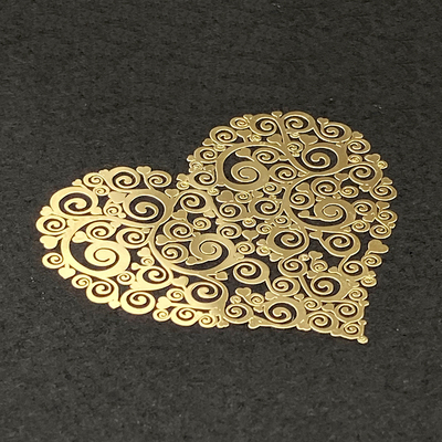 创意DIY手工首饰礼盒装饰贴纸爱心羽毛平板后盖背贴手机金属贴