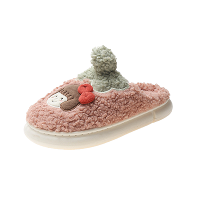 冬季棉拖鞋卡通居情侣包跟可爱