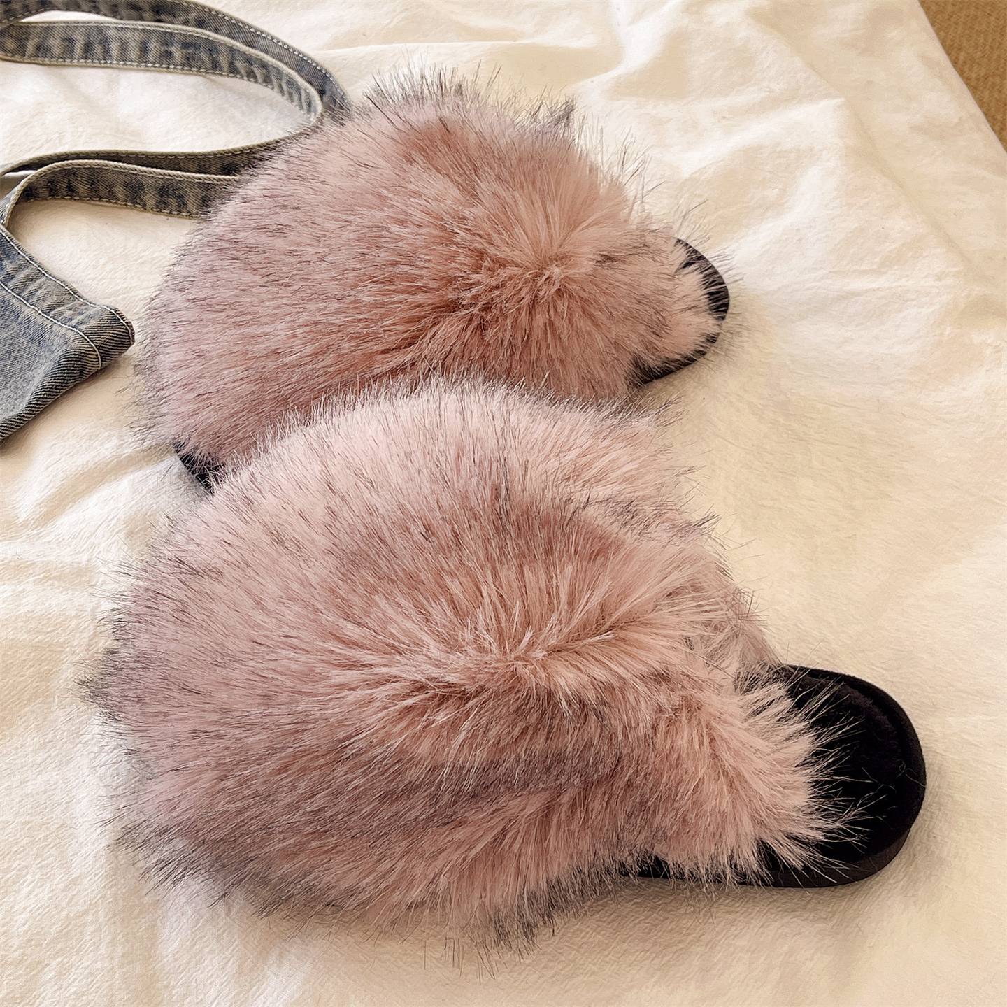 高级感蓬松保暖软底毛毛鞋