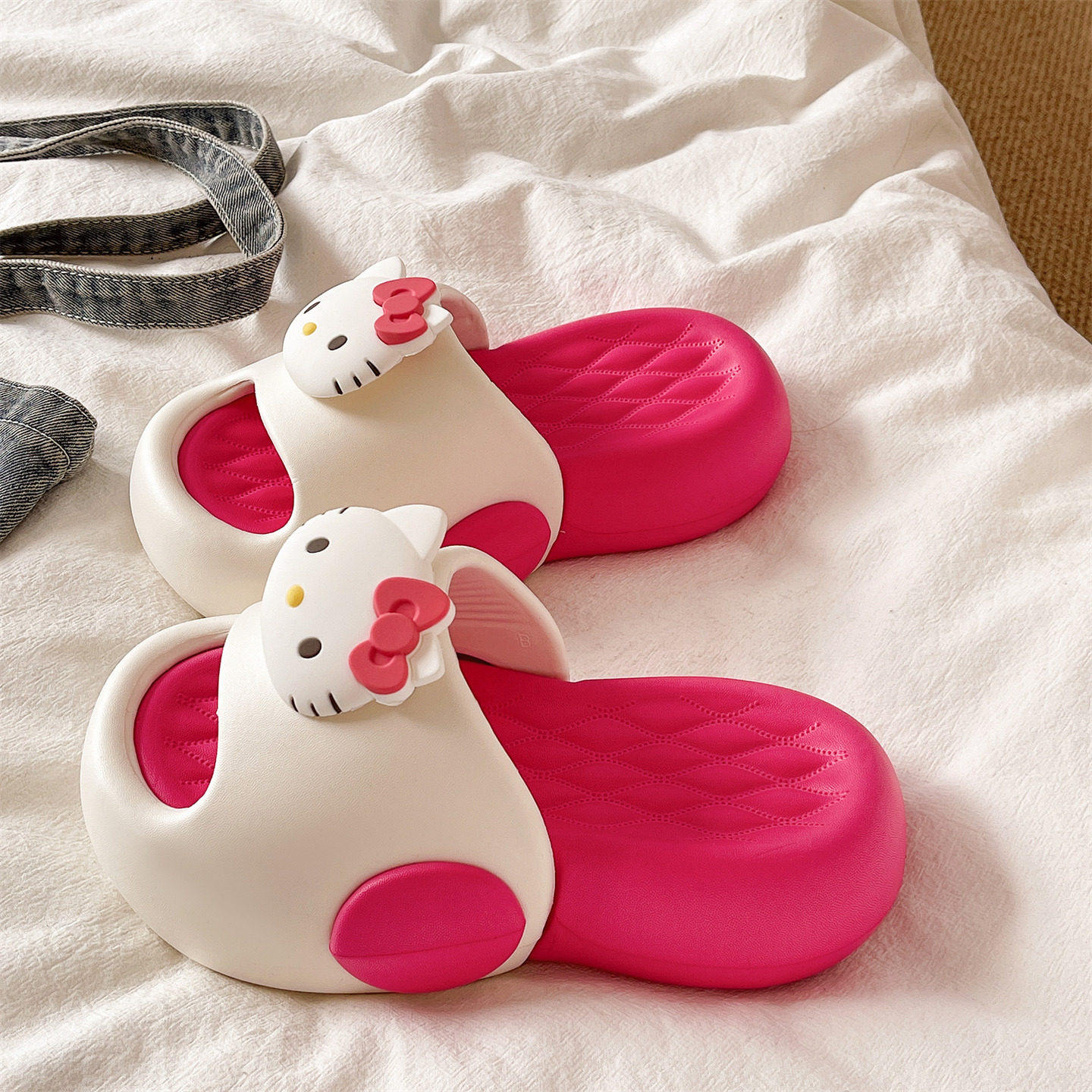 防滑拖鞋女2026新款夏季可爱kt猫居家室内洗澡厚底外穿EVA凉拖鞋