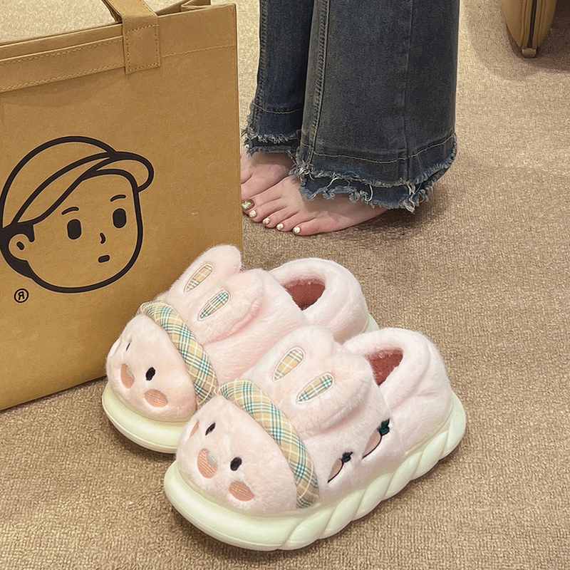 可爱卡通兔子包跟拖鞋