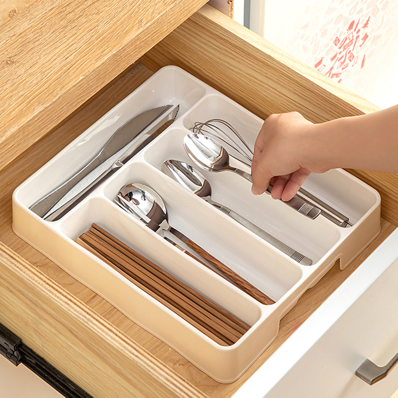 厨房抽屉分隔餐具收纳盒家用橱柜