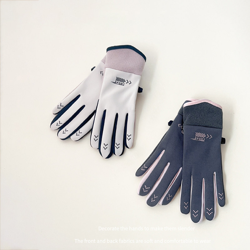 手套女骑行秋冬季保暖加绒防寒风