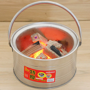 不锈钢烤火炉取暖炉木炭炉户外手提便携烧烤炉烤火盆家用碳炭火盆