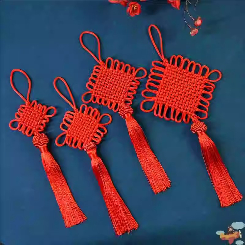 中国结门上挂件小号客厅红色同心结挂饰平安结吉祥乔迁装饰节大号