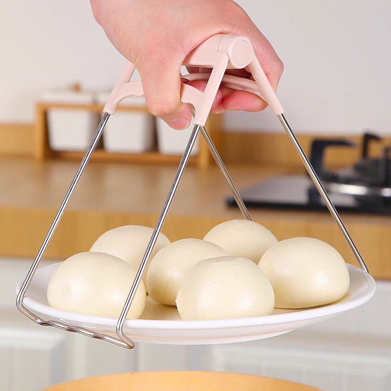 硅胶防滑防烫夹取碗夹不锈钢砂锅