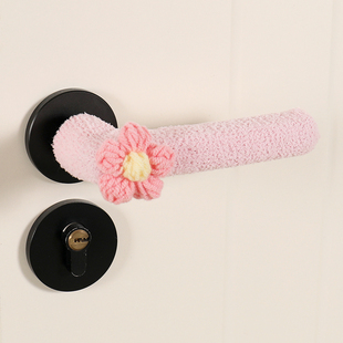 门把手保护套防磕碰柔软针织门把套入户门卧室防撞通用门锁套家用