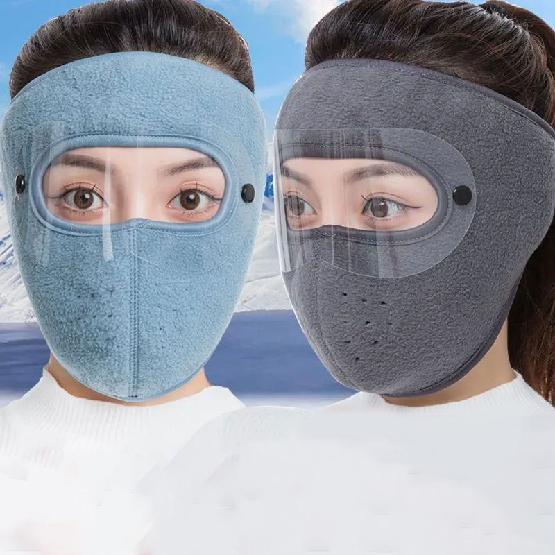 冬季保暖大面罩护目全脸防寒风加