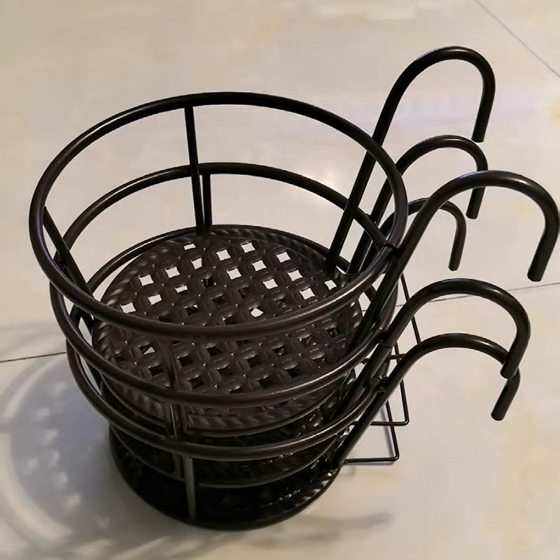 花架阳台悬挂式铁艺花篮栏杆护栏窗台绿萝吊兰花盆架挂架置物架子