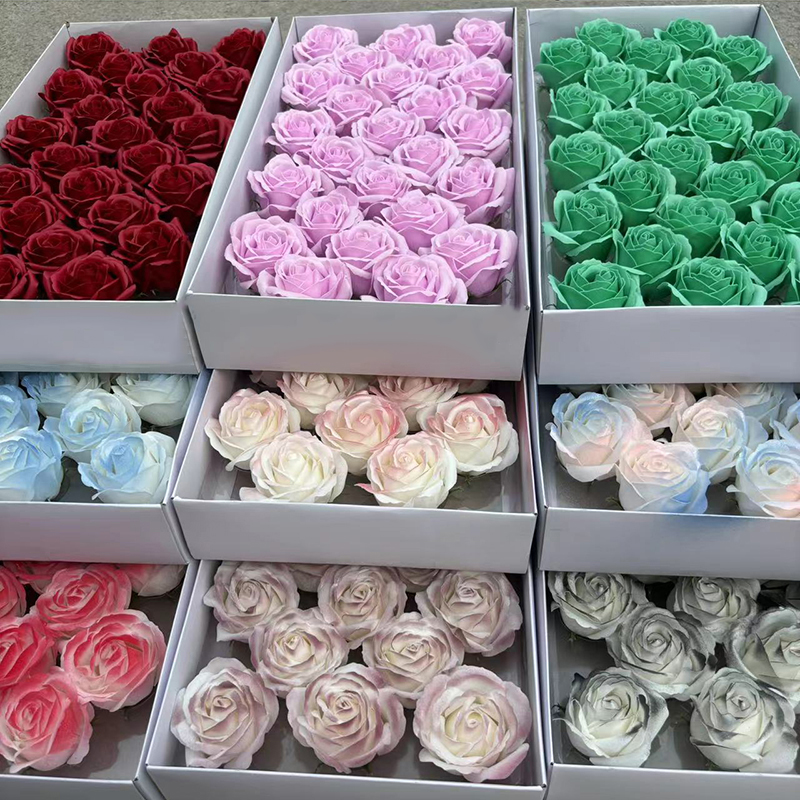 5层香皂花大花头玫瑰花情人节仿真花圣诞肥皂花平安果礼盒diy装饰