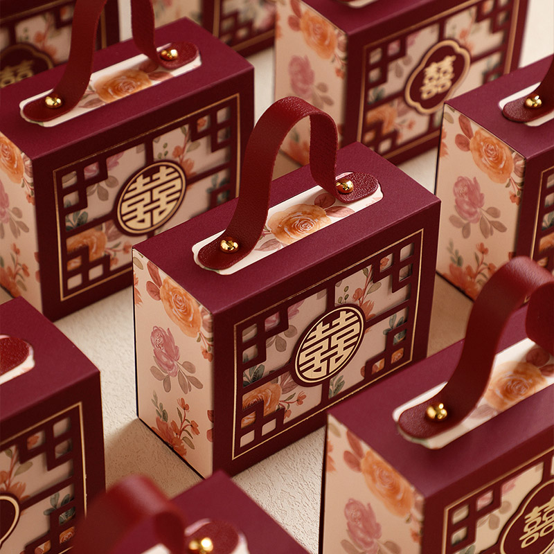 婚礼创意糖盒结婚专用喜糖盒2024年新款100个装高级感空盒小礼盒