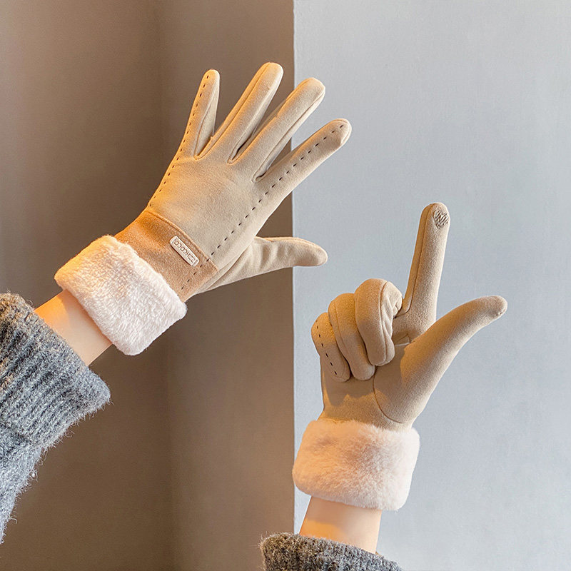 富柜手套女士冬季新款加厚保暖可