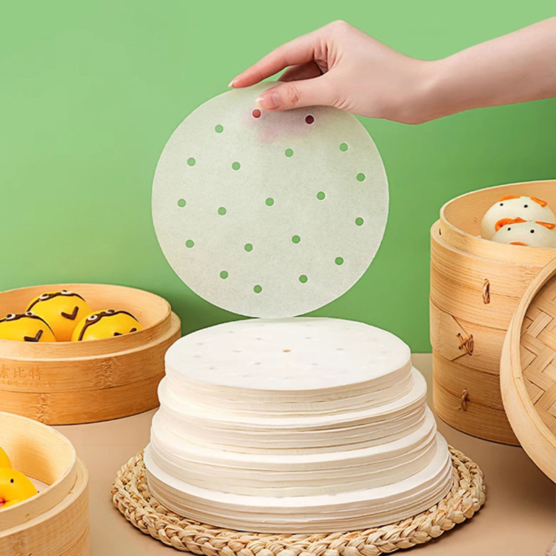 蒸笼纸蒸包子蒸笼垫食品家用蒸笼屉布馒头油纸垫不粘一次性蒸笼布