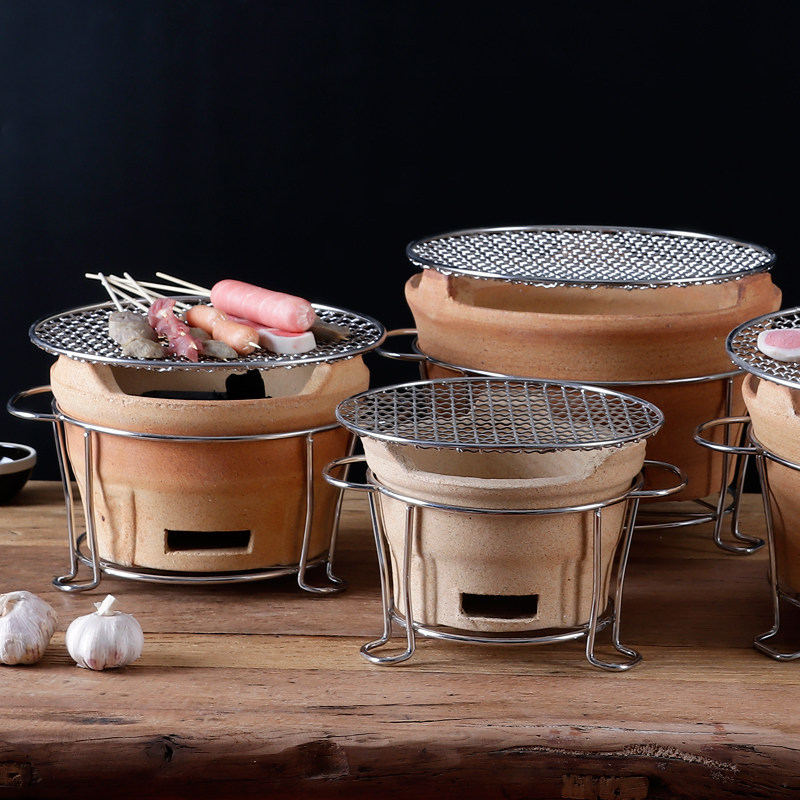 炭炉木炭打边炉火锅炉陶土烧烤炭炉泡茶炉泥炉火炉小烤肉炉家用商