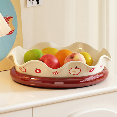 水果盘客厅茶几家用高端精致高颜值艺术感轻奢简约双层零食收纳盘