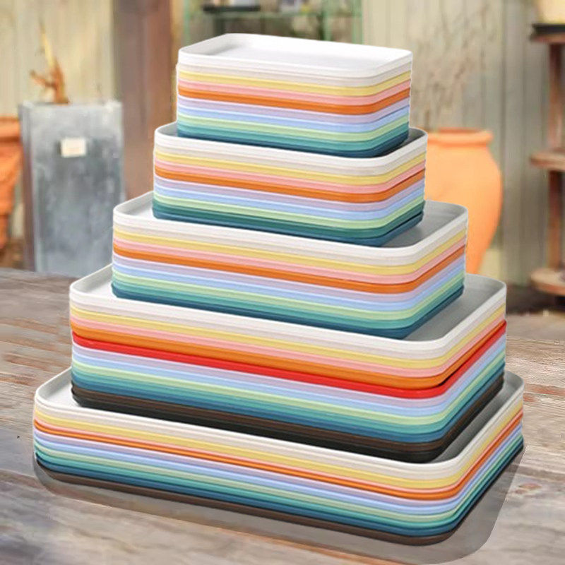 马卡龙塑料长方形花盆托盘底座加厚磨砂树脂阳台多肉移动接水盆托,鲜花速递/花卉仿真/绿植园艺,花托/移动托盘,淘宝优惠券,粉丝福利购,淘宝优惠卷