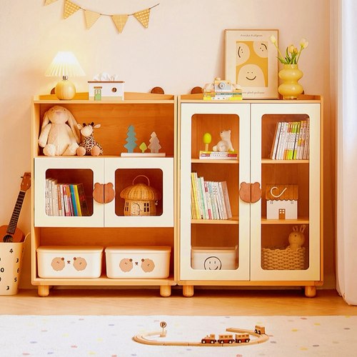 林氏儿童书柜带柜门现代简约