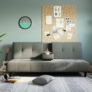 林氏木业北欧多功能布艺折叠公寓沙发床简易两用小户型