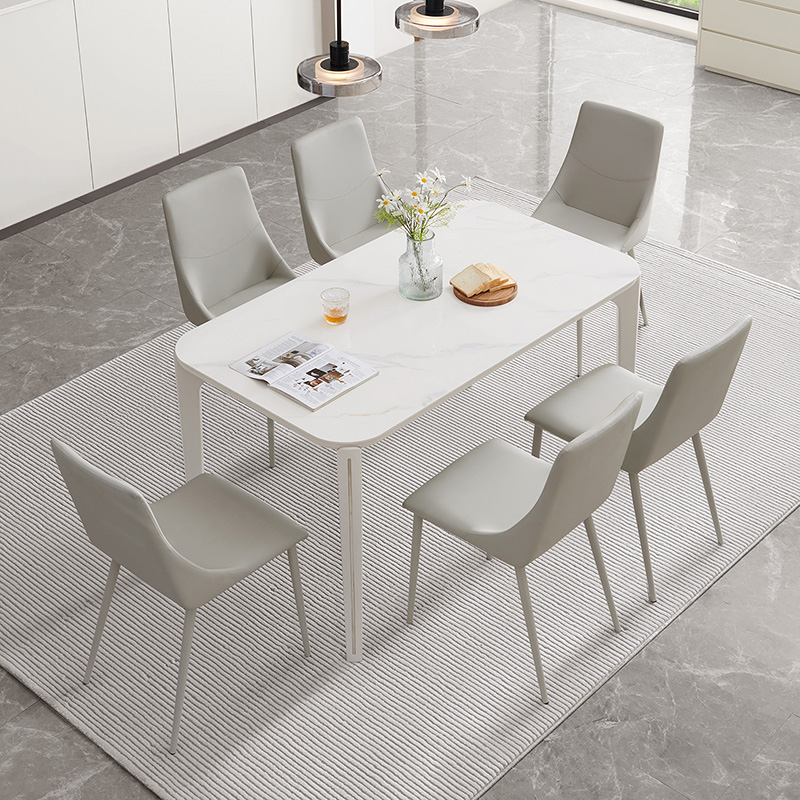 林氏家居现代简约法式岩板餐桌