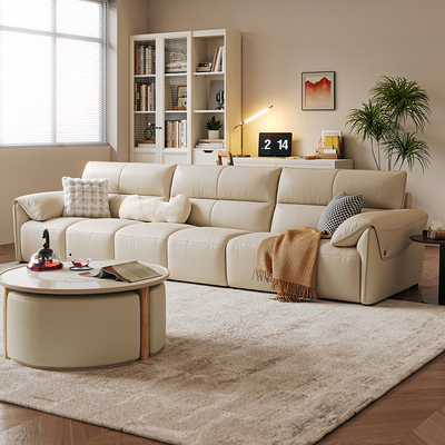 林氏儿童客厅意式真皮钢琴键沙发