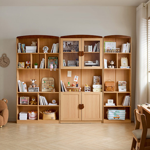 林氏木业客厅自由组合儿童书柜带门书房学习转角书架林氏LH079