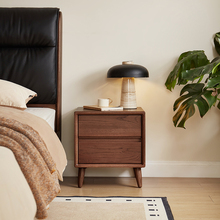 林氏全实木床头柜2025爆款橡木超窄置物架子林氏木业床头小边几