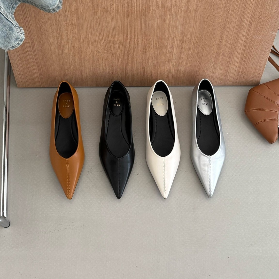 DASU法式简约尖头浅口单鞋女平底百搭软底奶奶鞋通勤工作鞋,女鞋,浅口单鞋,淘宝优惠券,粉丝福利购,淘宝优惠卷