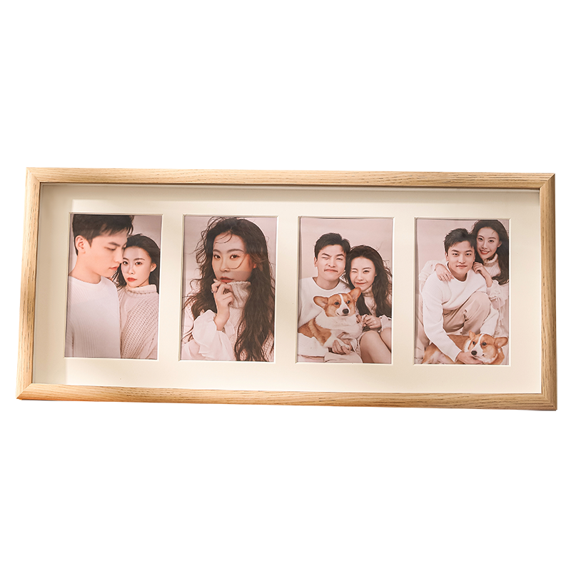 照片打印加相框简约摆台组合六寸6洗照片做成情侣相册框高级感