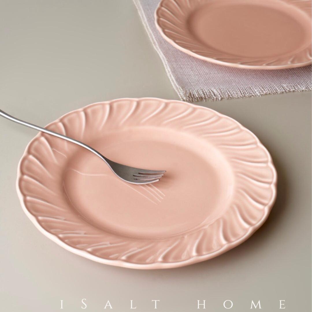 法画釉蓝条纹花壶系列餐桌