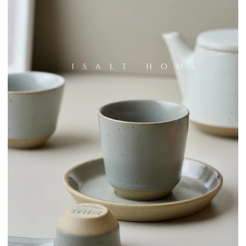 出澳洲RobertGordon粗陶咖啡杯碟套装手握杯复古美式拉花澳白茶杯