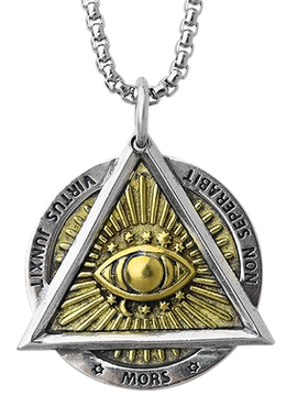 杜氏古匠上帝之眼潮酷纯银吊坠