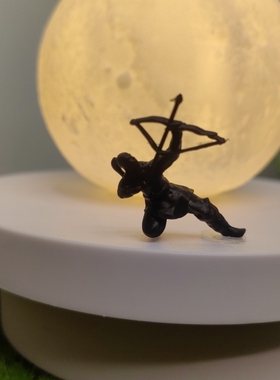 郭靖射雕英雄传紫霞仙子小摆件微缩人物江湖微景观盆景3D打印桌面