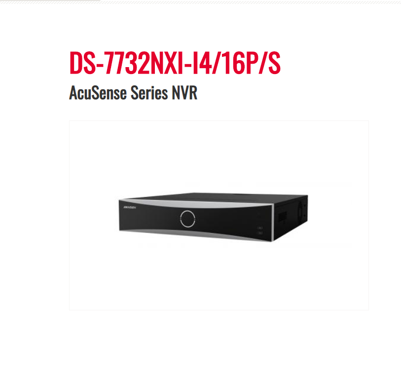 Hikvision DS-7732NXI-I4/16P/S 32-ch 1.5U 16 PoE AcuSense 4K