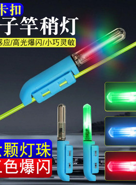 夜钓鱼竿稍电子灯智能爆闪