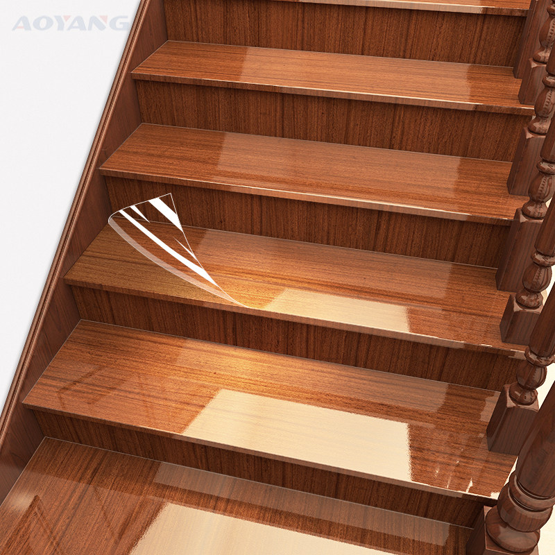 透明实木楼梯踏步保护膜防刮蹭防掉漆防滑踏步垫木质专用家具贴膜