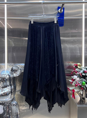 XIWA欧洲站新品BābyChìlling南油高端A字蛋糕裙不规则飘逸纱裙